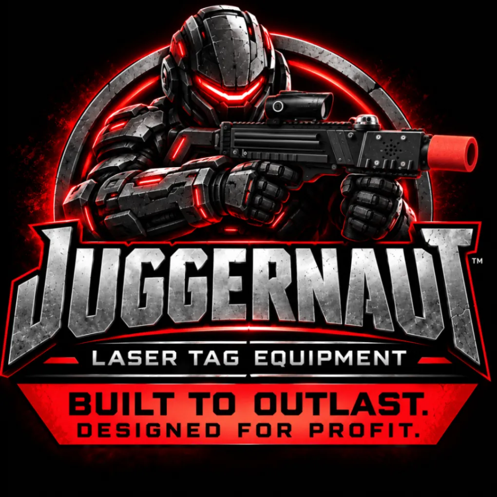 Juggernaut armored figure and wordmark