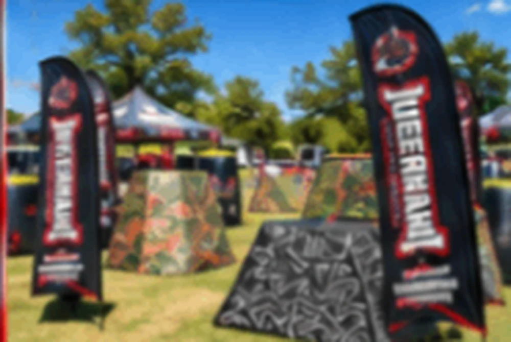 Camo laser tag battlefield with bunkers for the Professional Package